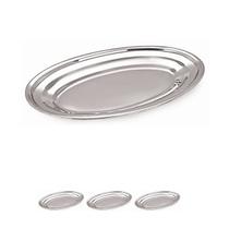 3un Travessa Rasa Oval Inox 26cm Bar Petiscos Aperitivos 3un Travessa Rasa Oval Inox 26cm Bar Petiscos Aperitivos