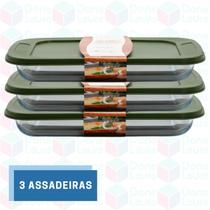 3uni Lasanheira Pequena Airfryer 1,6L Retangular c/ Tampa Sortida