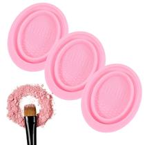 3Uni Pote Limpador de Pincel de Maquiagem Manual Retrátil