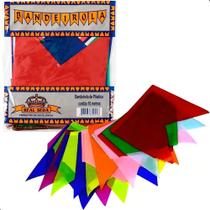 3X 100 Metro Bandeirinha Real Seda Bandeirola De Papel Color