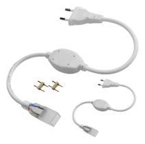 3X 2 Conector Plug Tomada Fonte Mangueira Led 5050 Chata Biv