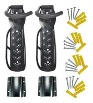3X 2 Suporte Parede Bicicleta Bike Ciclismo Com Apoio Gancho