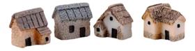 3X 4 Casinhas Terrários Mini Jardim Fada Miniatura Casas Cac