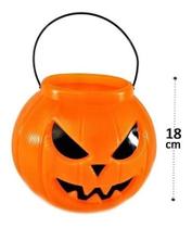 3x Abóbora Halloween Baleiro Pote Cesta P/ Doces
