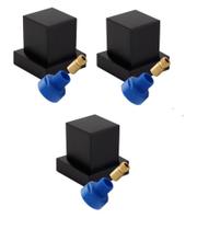 3x Acabamento P/ Registro Quadrado Pvc Preto + Adap. Docol 3x Acabamento P/ Registro Quadrado Pvc Preto + Adap. Docol