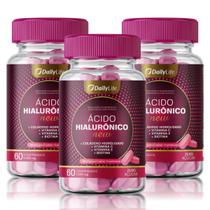3x Ácido Hialurônico 60 Comprimidos Mastigáveis - DailyLife