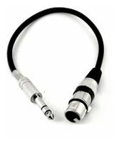 3X Adaptador Xlr Fêmea X P10 Stereo 20 Cm