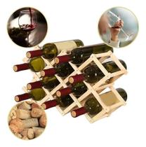 3X Adega Para Vinhos Retrátil Suporte (Para 8 Garrafas) Made 3X Adega Para Vinhos Retrátil Suporte (Para 8 Garrafas) Made