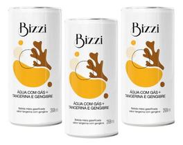3x Água Gás Saborizada Gaseificada Tangerina+gengibre 269ml