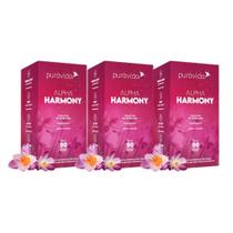 3x Alpha Harmony Puravida Óleo De Borragem Triptofano 90caps