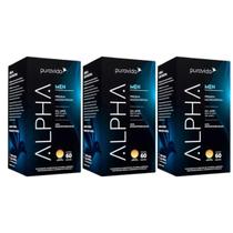 3x Alpha Men Polivitamínico Masculino Premium 60caps Puravida