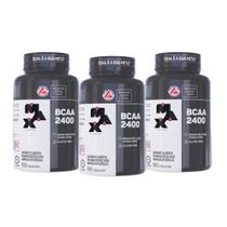 3x Aminoácido Bcaa 2400mg - 60 Cápsulas - Max Titanium