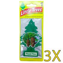 3X Aromatizante Little Trees Cheirinho Royal Pine - Pinheiro