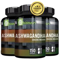 3x Ashwagandha Ginseng Indiano 500mg Puro 450 caps Natral Bionutri