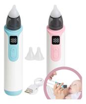 3X Aspirador Sugador Nasal Bebê Elétrico Limpeza Nariz Ouvid