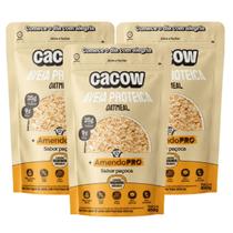 3x Aveia Proteica Oatmeal AmendoPro Cacow Paçoca 450g - 3x Aveia Proteica Oatmeal AmendoPro Cacow Paçoca 450g -