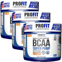 3x Bcaa Super Pump 300g Sabor Natural - Profit