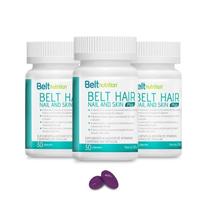 3x Belt Hair-Nail And Skin Plus-30 Cápsulas Gelatinosas