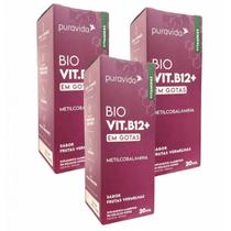 3x Bio B12 - Metilcobalamina - 20ml - Pura Vida