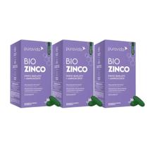 3x Bio Zinco Pura Vida Zinco Quelado Aminoácidos 30 Cápsulas 3x Bio Zinco Pura Vida Zinco Quelado Aminoácidos 30 Cápsulas