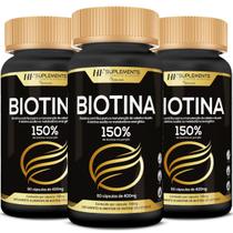 3x biotina 150% premium 400mg 60caps hf suplements