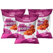 3x Biscoito Fit De Amendoim (sem Açúcar) - Wheyviv - 45g