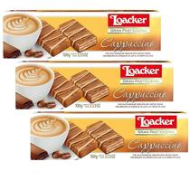 3X Biscoito Loacker Quadratini Cappuccino 110G