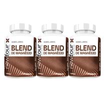 3x Blend de Magnésio - Treonato + Quelato + Malato 60 Cápsulas 500mg - New Four