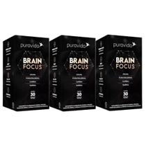 3x Brain Focus 30 Cápsulas Puravida
