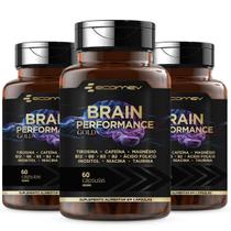 3x Brain Magnesio Tirosina Cafeina Taurina Inositol 500Mg 180Cáps Formula Importada Ecomev 3x Brain Magnesio Tirosina Cafeina Taurina Inositol 500Mg 180Cáps Formula Importada Ecomev