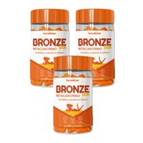 3x Bronze Skin - Betacaroteno - 60 Cápsulas 500mg