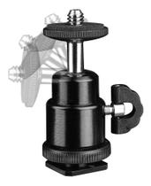 3X Cabeça Ball Head Tripé 1/4 Sapata Dslr Flash Hot Shoe