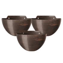 3X Cachepô Elegance de Parede Mini (1,5L) Café NUTRIPLAN 3X Cachepô Elegance de Parede Mini (1,5L) Café NUTRIPLAN