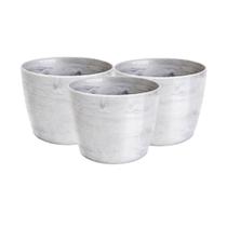 3X Cachepô Elegance Redondo 00 (0,4L) Branco NUTRIPLAN