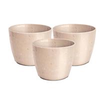 3X Cachepô Elegance Redondo Mini (140ml)Travertino NUTRIPLAN