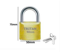 3X Cadeado 50mm Tritan Aço Forte 3 Copias De Chave 3X Cadeado 50mm Tritan Aço Forte 3 Copias De Chave