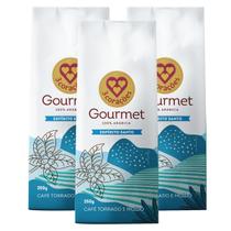 3x Café Torrado E Moído Gourmet 3 Corações Espirito Santo 250g - 3x Café Torrado E Moído Gourmet 3 Corações Espirito Santo 250g -