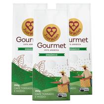 3x Café Torrado E Moído Gourmet 3 Corações Orgânico 250g - 3x Café Torrado E Moído Gourmet 3 Corações Orgânico 250g -