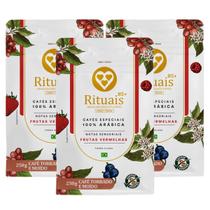 3x Café Torrado E Moído Rituais 3 Corações Frutas Vermelhas 250g - 3x Café Torrado E Moído Rituais 3 Corações Frutas Vermelhas 250g -