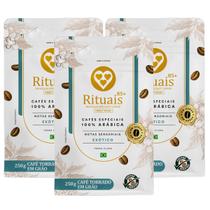 3x Café Torrado em Grãos Rituais 3 Corações Exótico 250g - 3x Café Torrado em Grãos Rituais 3 Corações Exótico 250g -