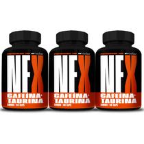 3x Cafeína + Taurina Pura 180 Cápsulas 500mg - New Four