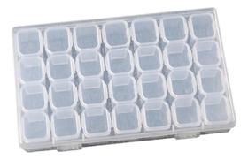 3X Caixa Box Organizador 28 Divisórias Pedrarias Unhas Stras