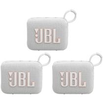 3x Caixa De Som Bluetooth Portátil Go 4 Jbl - Branco