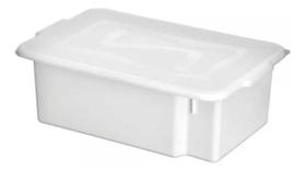 3X Caixa Gourmet 12Lts Plastica Com Tampa Santana Cor Branco 3X Caixa Gourmet 12Lts Plastica Com Tampa Santana Cor Branco