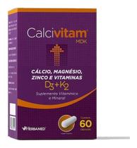 3X Calcivitam 600Mg 60 Cápsulas - Herbamed Sabor Sem Sabor 3X Calcivitam 600Mg 60 Cápsulas - Herbamed Sabor Sem Sabor