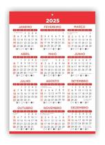 3X Calendário Folhinha De Parede A4 Simples Fácil Visualizaç 3X Calendário Folhinha De Parede A4 Simples Fácil Visualizaç