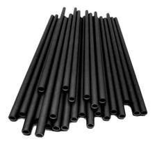 3X Canudo Preto De Plástico Biodegradável Para Drinks 250 Un 3X Canudo Preto De Plástico Biodegradável Para Drinks 250 Un