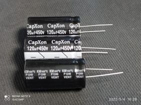 3x Capacitor Eletrolítico 120uf/450v 105º 22x41mm Capxon