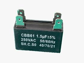 3x Capacitor Partida 1,5uf/250v Faston 36x12x22mm Cbb61 3x Capacitor Partida 1,5uf/250v Faston 36x12x22mm Cbb61