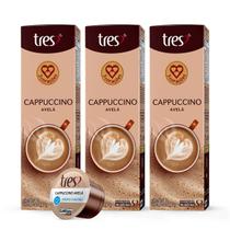 3x Cápsula de Café Tres 3 Corações Cappuccino Avelã 10 Unidades 3x Cápsula de Café Tres 3 Corações Cappuccino Avelã 10 Unidades